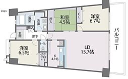 アイランドシティインフィニガーデンE棟 3LDKの間取図画像