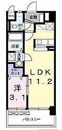 グローヴ・ガーデンE 1LDKの間取図画像