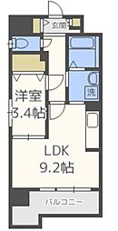 スカイシャトレ箱崎南 1LDKの間取図画像