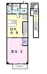 グランディオーゾ 1DKの間取図画像