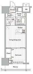 エンクレスト吉塚駅前2 1LDKの間取図画像
