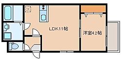 AmeriHAKOZAKI 1LDKの間取図画像