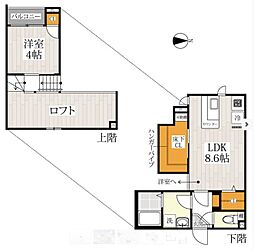 CB和白プレベール 1LDKの間取図画像