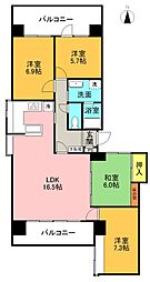 ヴァンヴェールいわき 4LDKの間取り