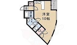 平野レジデンス 2階ワンルームの間取り