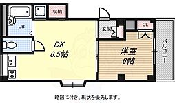 エトワール御屋敷 1DKの間取図画像