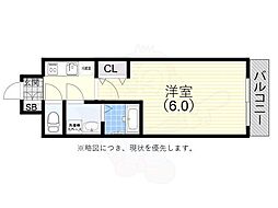 神戸市兵庫区大開通2丁目マンション 1Kの間取図画像