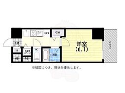 プレサンス神戸西スパークリング 1Kの間取図画像