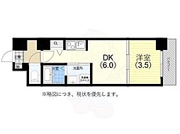 スワンズシティ神戸ウエスト 15階1DKの間取り