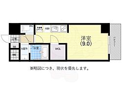 ファーストフィオーレ神戸ピアチェーレ 7階1Kの間取り