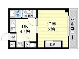 ヒラノエスペランス 1DKの間取図画像