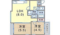 ベルトゥリー平和台 2LDKの間取図画像