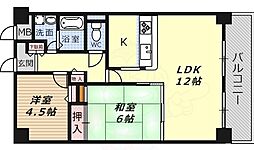 兵庫羽坂通パーク・ホームズ 2LDKの間取図画像