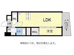 セレニテ神戸ミラクシュッド 1LDKの間取図画像
