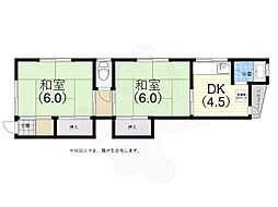 BMコート妙法寺 2DKの間取図画像