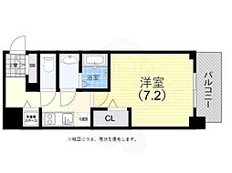 アドバンス神戸マーレ 1Kの間取図画像