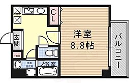 シンプルライフ新開地2 1Kの間取図画像