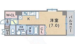 タカマツ神戸駅南通 ワンルームの間取図画像
