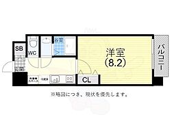 LIVIAZKOBESOLEIL 1Kの間取図画像