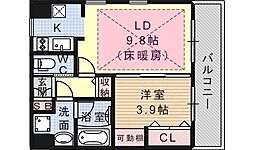 アーバネックス神戸水木通 1LDKの間取図画像