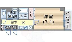 フラン・パルク・ミナト 1Kの間取図画像