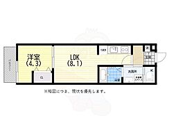 ALEGRIA高速長田 1LDKの間取図画像