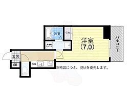 セレニテ兵庫エクラ 1Kの間取図画像