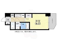 アドバンス神戸ラシュレ 1Kの間取図画像