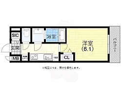 アドバンス神戸パーチェ 1Kの間取図画像
