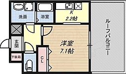 プリムローズ ワンルームの間取図画像