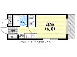 ウイング本山2 ワンルームの間取図画像