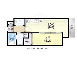 ファーストフィオーレ神戸ハーバーランド 1LDKの間取図画像