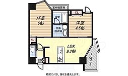 プリオーレ神戸大開通 2DKの間取図画像