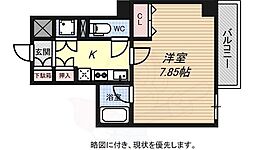 メゾン・ド・ヴィレ須磨潮見坂 1Kの間取図画像