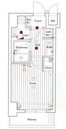 エステムコート神戸西 1Kの間取図画像