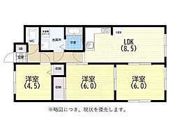 ヴィンテージコート和田岬 3LDKの間取図画像