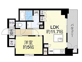 大阪府大阪市中央区南船場１丁目（賃貸マンション1LDK・12階・43.10㎡） その2