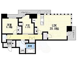 大阪府大阪市中央区北浜２丁目2番21号（賃貸マンション2LDK・15階・74.15㎡） その2