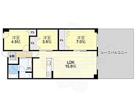 大阪府大阪市西区江戸堀１丁目（賃貸マンション3LDK・2階・67.94㎡） その2