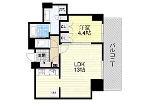 大阪府大阪市福島区福島７丁目（賃貸マンション1LDK・5階・43.84㎡） その2