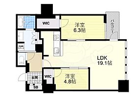 プレミストタワー靱本町  ｜ 大阪府大阪市西区靱本町１丁目（賃貸マンション2LDK・17階・71.73㎡） その2