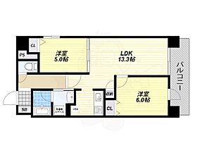 大阪府大阪市中央区北久宝寺町４丁目（賃貸マンション2LDK・10階・57.47㎡） その2