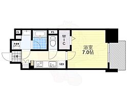 アーバネックス心斎橋 1Kの間取図画像