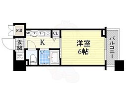 エステムコート梅田リトリーヴ 1Kの間取図画像
