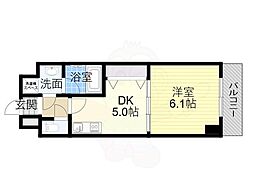 S-FORT福島海老江 1DKの間取図画像