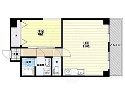 佐々木マンション 1LDKの間取図画像
