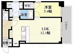 ザ・パークハビオ天満橋 1LDKの間取図画像