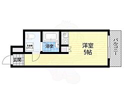 ライオンズマンション中之島公園北 ワンルームの間取図画像