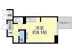 エスティライフ大阪都島 ワンルームの間取図画像
