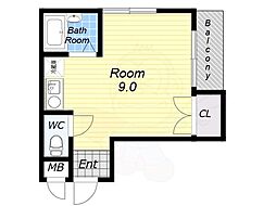 メゾンノア ワンルームの間取図画像